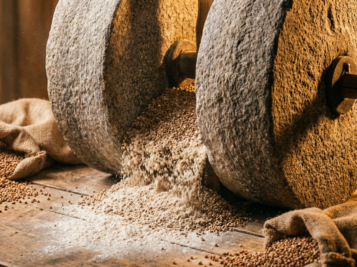 stone milling buckwheat fresh